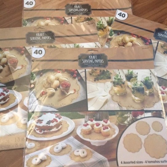 BRAND NEW sealed 40 Kraft brown serving papers assorted sizes - Picture 4 of 7